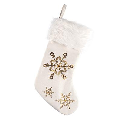Christmas Stocking Candy Bag Snowflake Sequin Christmas Stocking