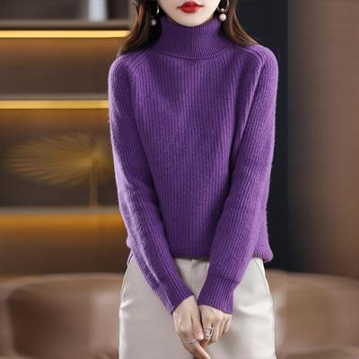 Women's Cashmere Sweater 30% Cashmere 70% Wool Autumn and Winter Cashmere Thick Pullover Soft and Warm