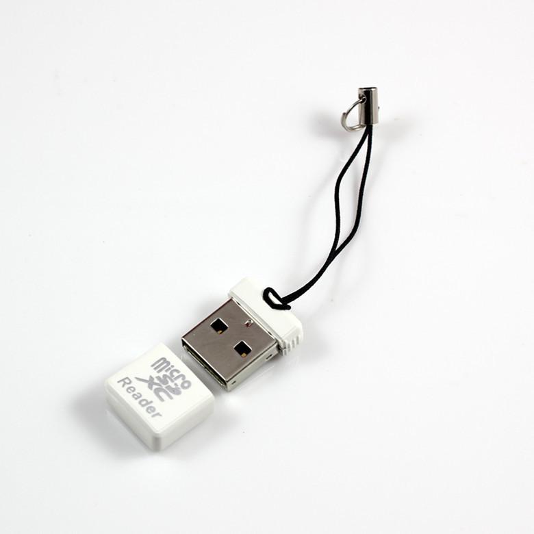 

Высокоскоростной USB2.0 портативный TF-кардридер для мобильных устройств, ультраминиатюрный автомобильный адаптер белый