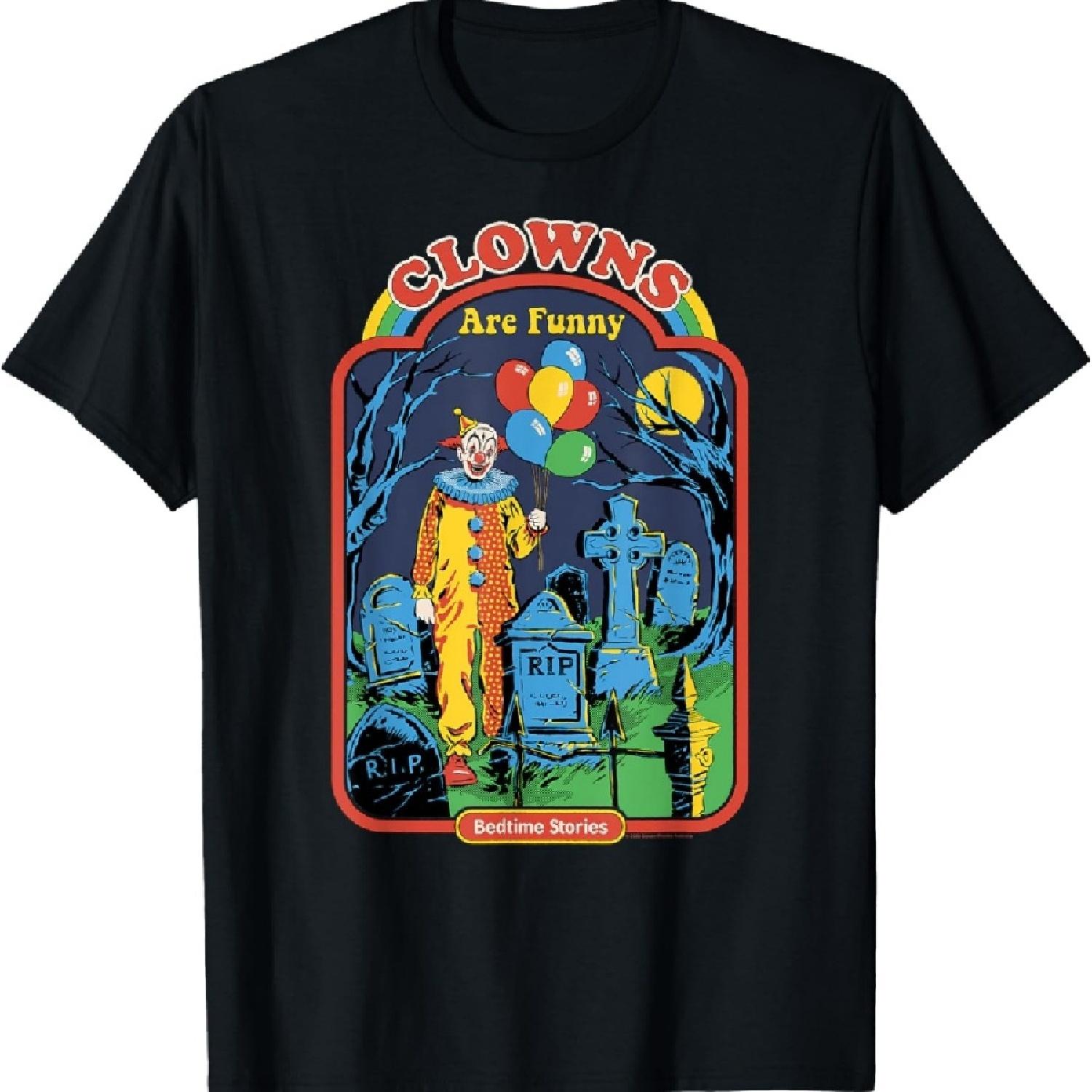 Клоуны Смешные Кладбище Ретро Черный Юмор Футболка S