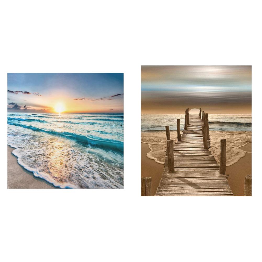 

Vollständigestickerei am Meer, Sonnenuntergang, Kreuzstich-Set, 11 CT gestempel