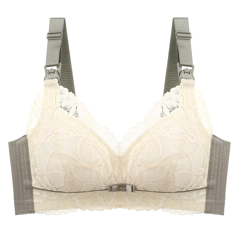 1011 New Large Breasts Show Small Thin Bras, Breastfeeding Pregnant Women Full-stage Underwear, Breathable and Comfortable Large Cups