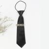 Professional Pre Tied Metal Chain Necktie for Women and Girls Suitable for Business Conferences and Office