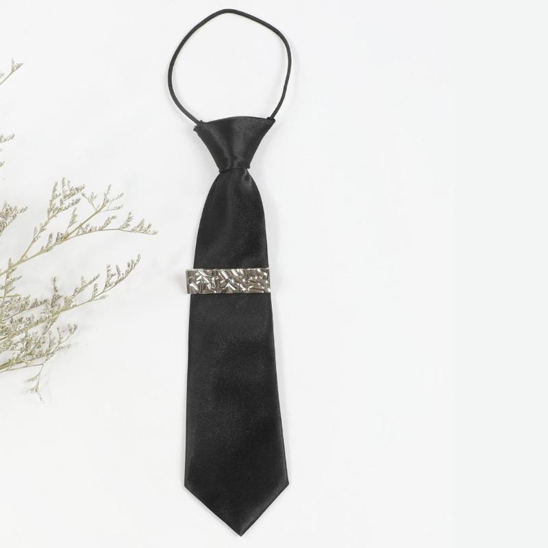 Professional Pre Tied Metal Chain Necktie for Women and Girls Suitable for Business Conferences and Office