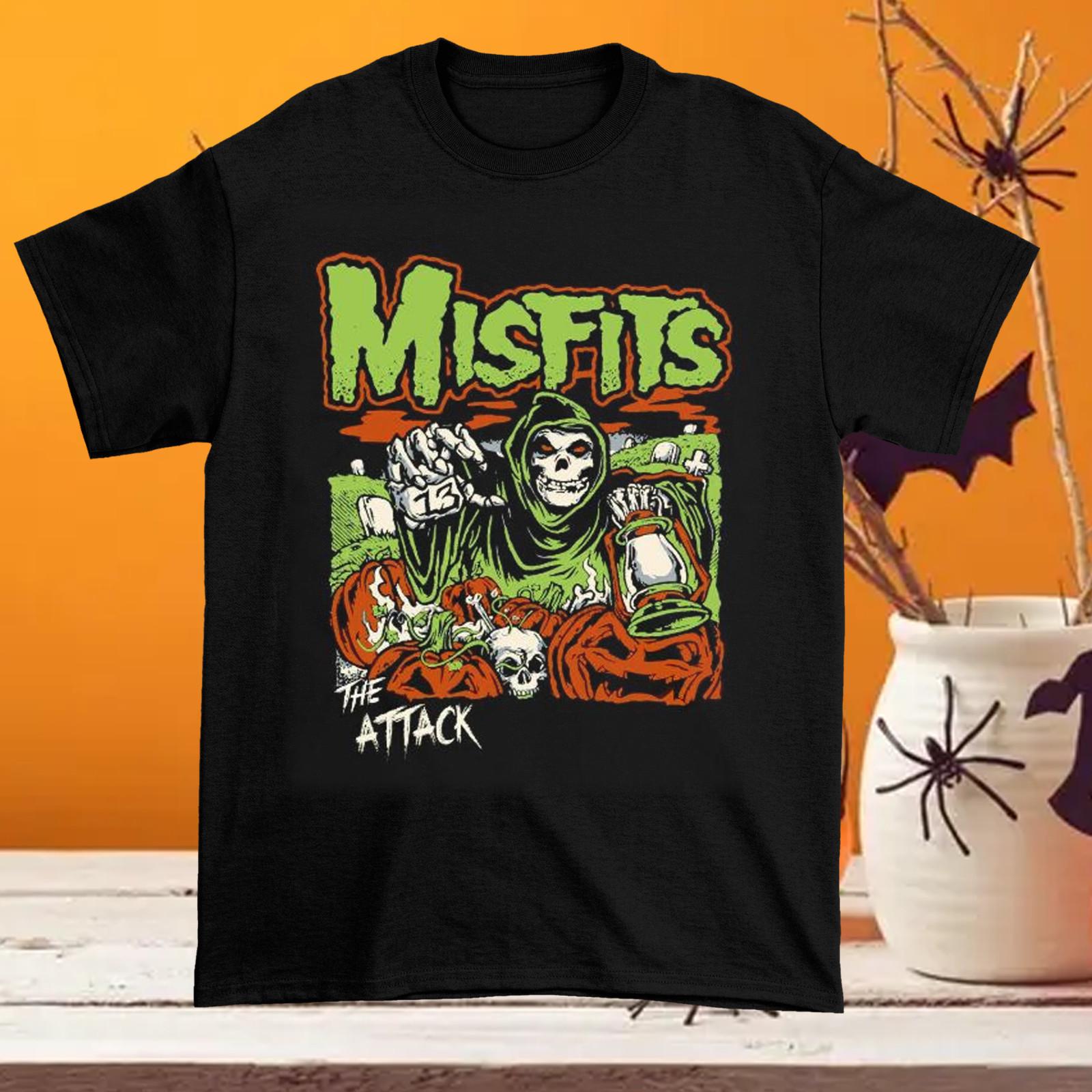 NEW Pumpkin Halloween Misfits The Attack Black All Size Shirt PP732 S