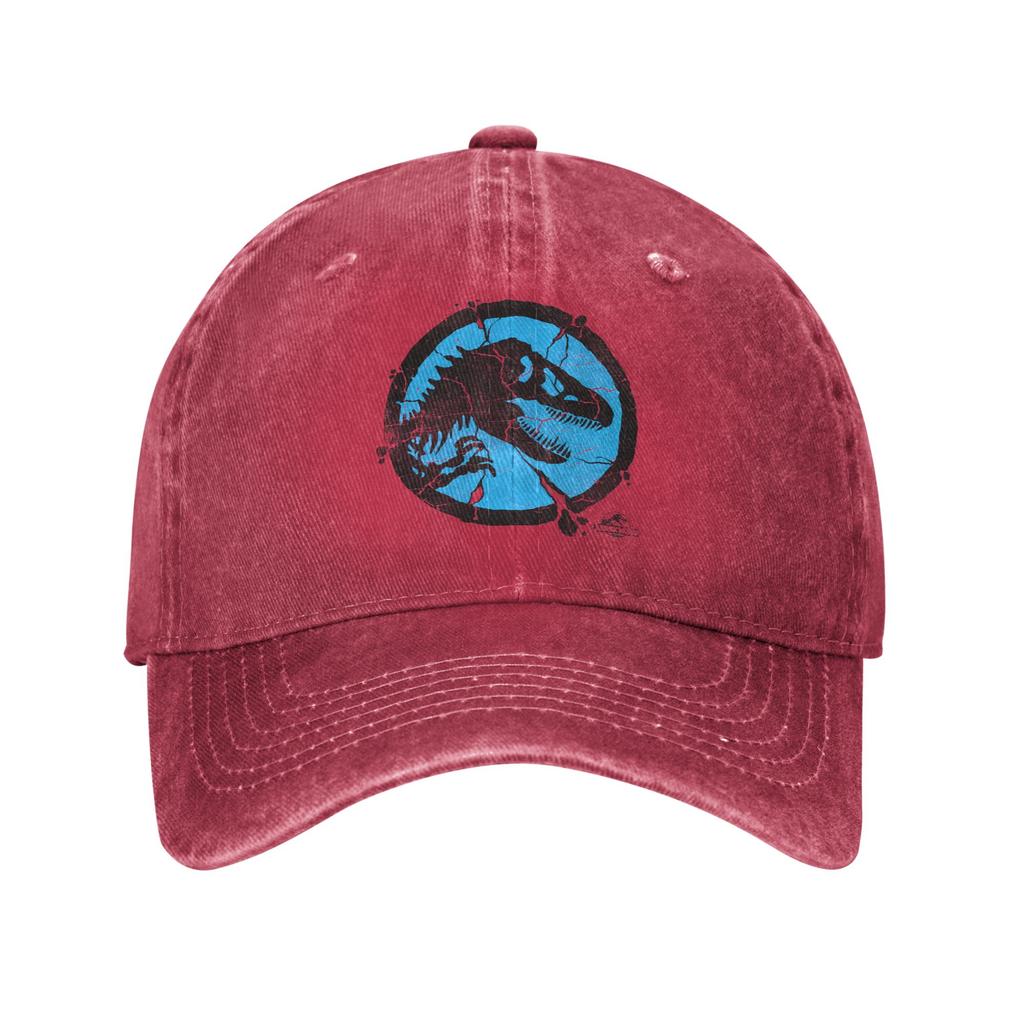 Jurassic Park Shattered Baseball Caps Vintage Distressed Cotton Snapback Hat Unisex Running Golf Adjustable Fit Hats Cap