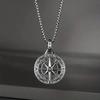 Men's Vintage Personality Compass Pendant Necklace