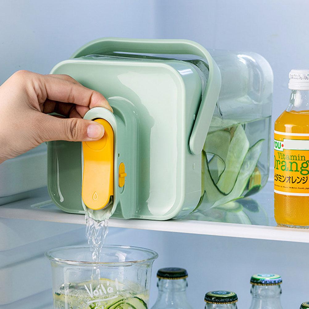 2.3L Portable Plastic Drink Dispenser with Spigot Refrigerator Cold Water Pitcher Beverage Dispenser for Party Picnic