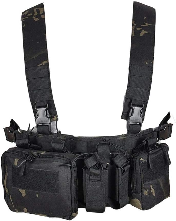Outdoor Sports Airsoft Gear Combat Assault Molle Vest Accessory Pouch Bag Carrier Tactical Camouflage Chest Rig