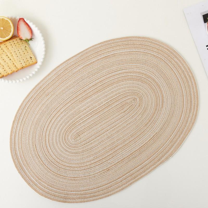 Washable Heat Resistant Pad Hand-woven Braided Table Place Mats  for Dining Table