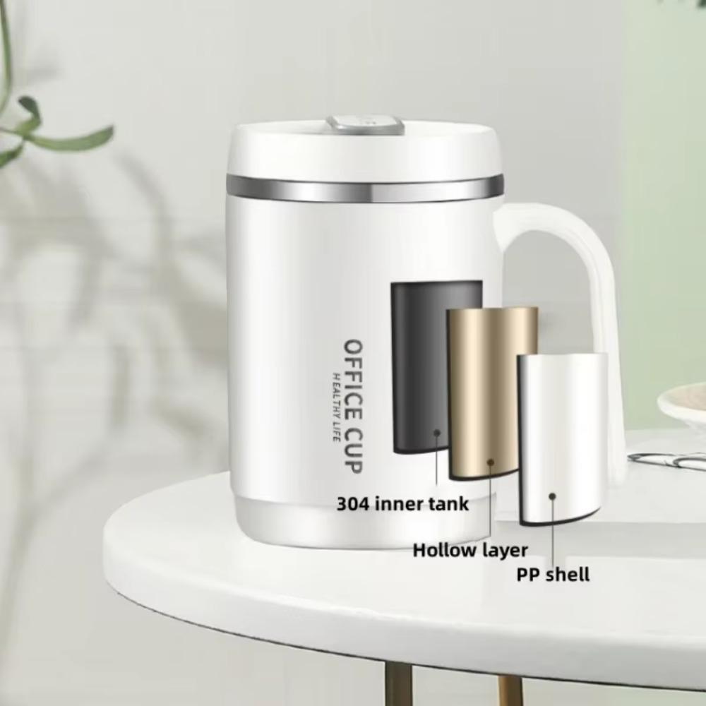 500ML Kaffeetasse 304 Edelstahl Frühstücksmilchtasse Tragbarer Kaffeebecher Büro