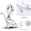 Inlaid Zirconium Sun 925 Silver Travel Balloon Butterfly Love Family Sister Heart Charm Fits Women Jewelry