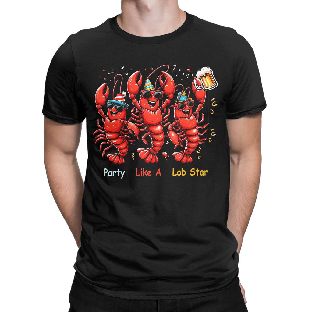 Rock Lobster Unisex Unisexs T Shirt Humorous Tees Short Sleeve Round Collar TShirts 100 Cotton Party Clothes