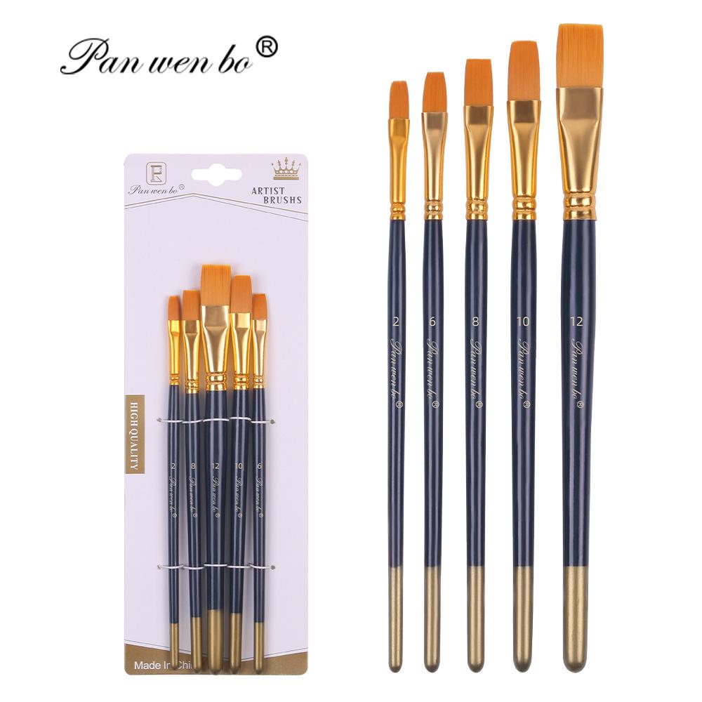 Set di 6 pennelli per pittura in nylon cross-border con gesso ad acqua e materiali artistici fai da te