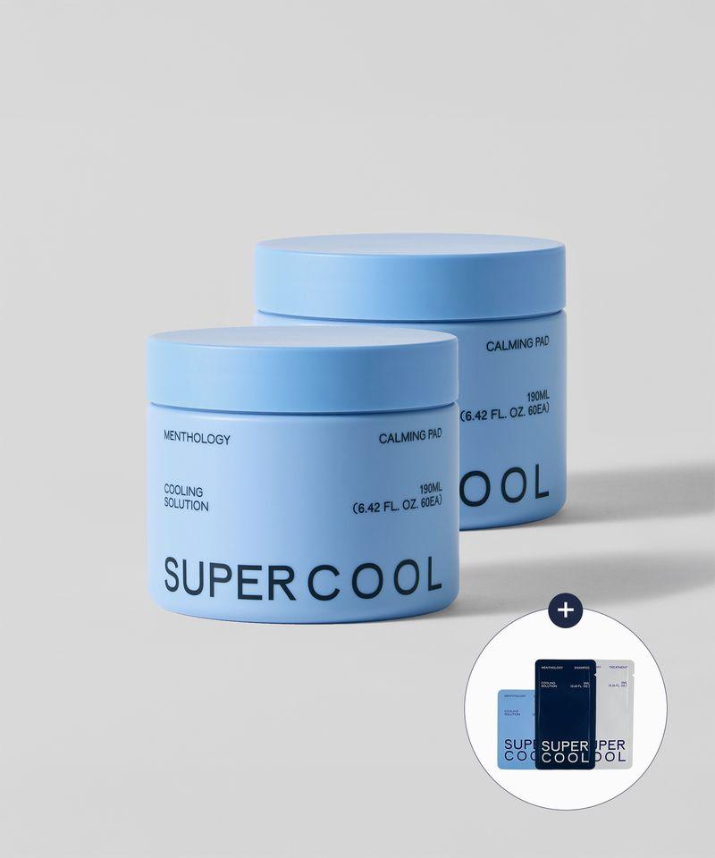 [2 Pack] Super Cool Calming Pads 60 Sheets (+ 3 Types of Sachets)