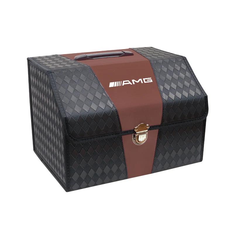 GLC GLB Kožená úložná krabice do kufru auta Taška na ukládání a organizaci Pro Mercedes Benz AMG GLE GLS CLS GLC CLA GLA GLK ML C197 R231 W167 W