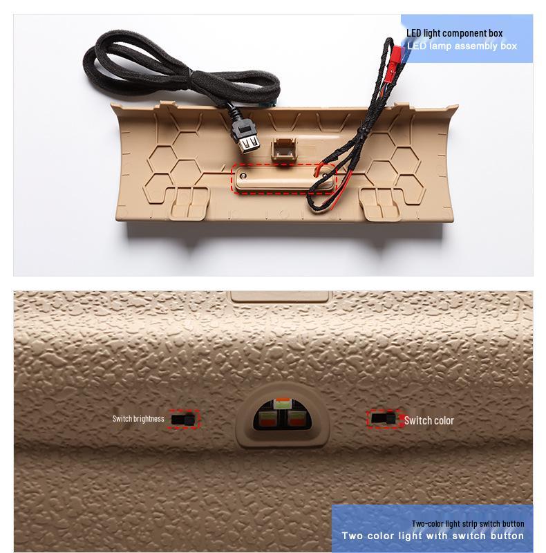 Ambient Light USB Audio & Cigarette Lighter Cover for BMW 3 Series/3GT/4 Series Central Control Panel