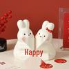 Creative Double Happiness Rabbit Ornament - Newlywed Gift for Home Decoration, Wedding, or Valentine's Day