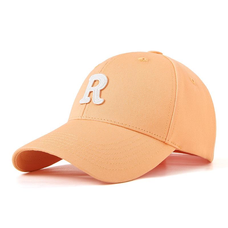 Multi-Color Hardtop R-Letter Baseball Hat Men'S And Women'S Sports Sunshade Sun Protection Moisture Cap Has Large Size