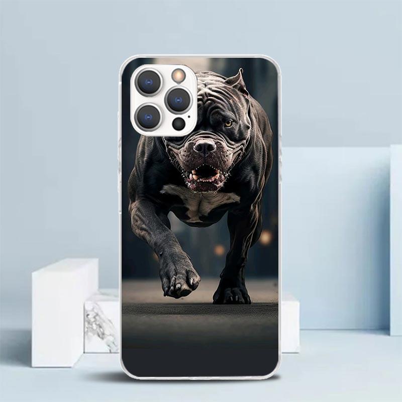 Pit Bull Pet Dog Pitbull Soft Cover for iPhone 16 17 Air 15 14 Pro Max 16E Phone Case 13 Mini 12 11 7 SE 8 Print Pattern Fit Cas
