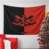 Black and Red Anchor Emblem Design Pattern Wall Hanging Tapestry Decorative Tapestry Home Decor for Bedroom and Living Room