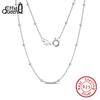 Effie Queen 925 Sterling Silver Ball Beads Satellite Chain Necklace Jewelry Simple Popular Women Charm Fashion 40-60cm Gift SC22