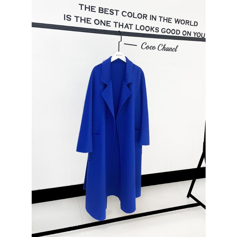 High Water Ripple Double-sided Wool Coat