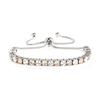 Elegant 4mm Zircon Women's Adjustable Stainless Steel Bracelet