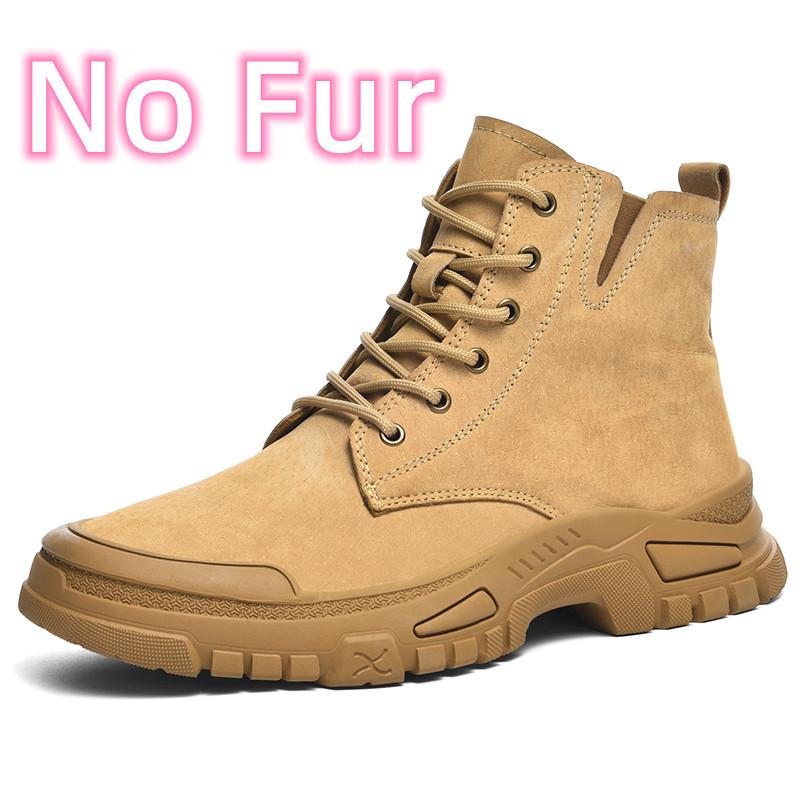 Fashion Casual Classic British Style Shoes All-match Ankle Boots Winter Suede Motorcycle Boots Fashion Plus Velvet Outdoor Desert Boots
