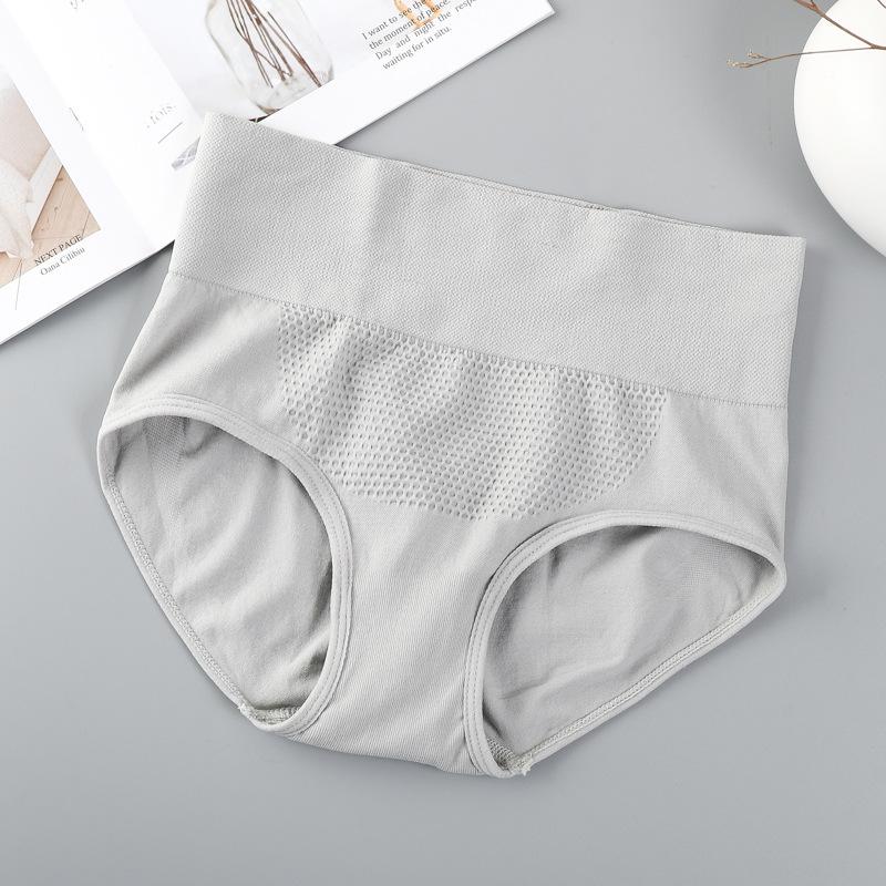 3D Honeycomb Seamless Women's High Waisted Briefs Pure Cotton Crotch Cinching Hip Lifting Triangle Pants for Women Panties
