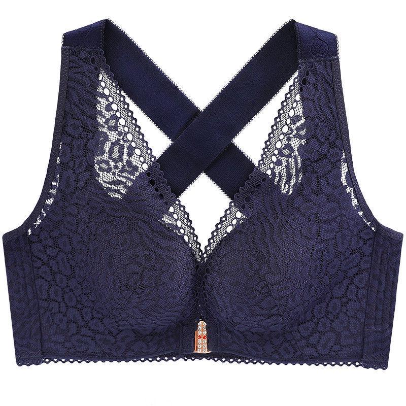 Damen Nahtloses Tanktop Unterwäsche Beauty Back BH Sexy tiefer V-Ausschnitt Solides Tube-Top Raffung Schöner Rücken BH Große Größe Dünn Kein Stahlring Sexy BH