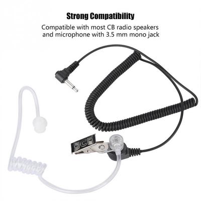 Cuffie auricolari da 3,5 mm -talkie Curved Single Ear Air Duct per microfono altoparlante