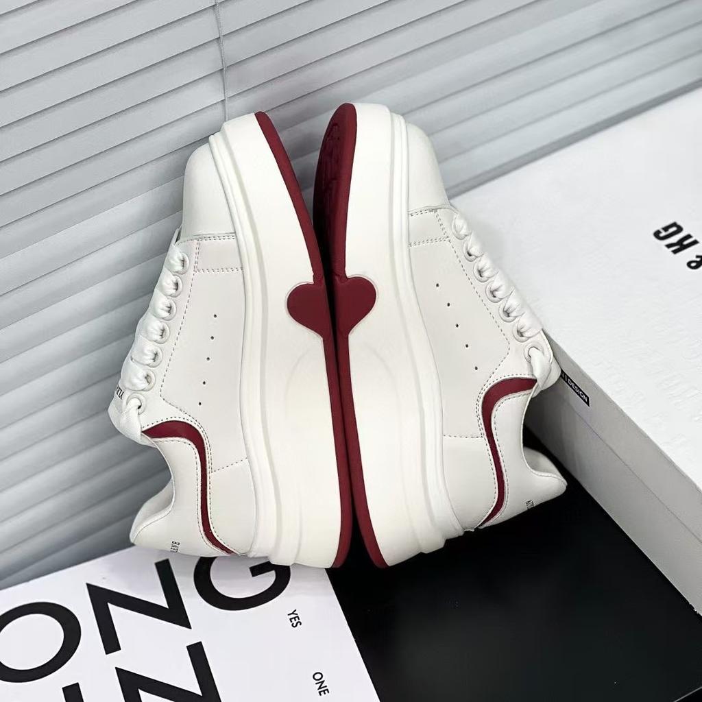 Leather White Shoes Women's Spring New Sports Versatile and Lightweight 6 Heightening Platform Casual Board Shoes Women's