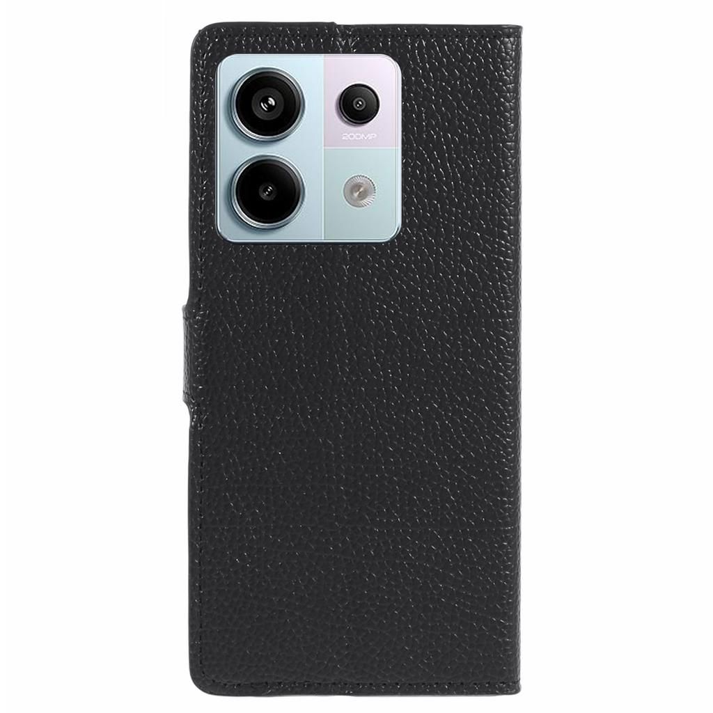 For Xiaomi Redmi Note 13 Pro 5G/Poco X6 5G Cell Phone Case Litchi Texture PU Leather Drop-proof Cover