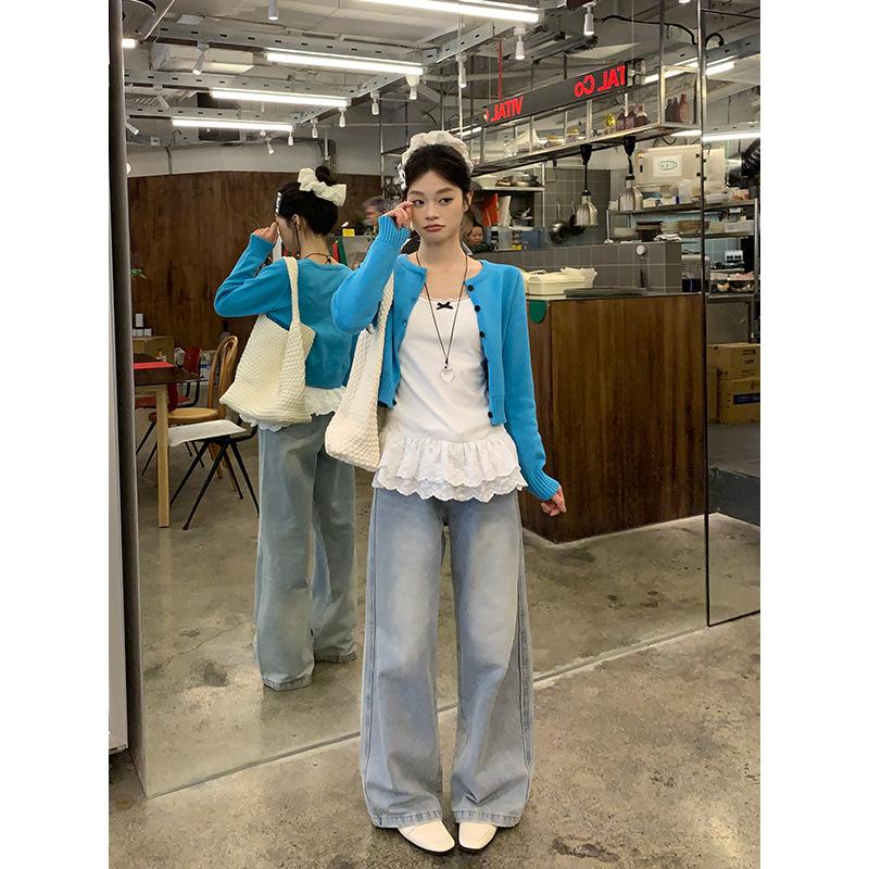 White bow sling vest women's spring lace hem slim fit stacked inside small top