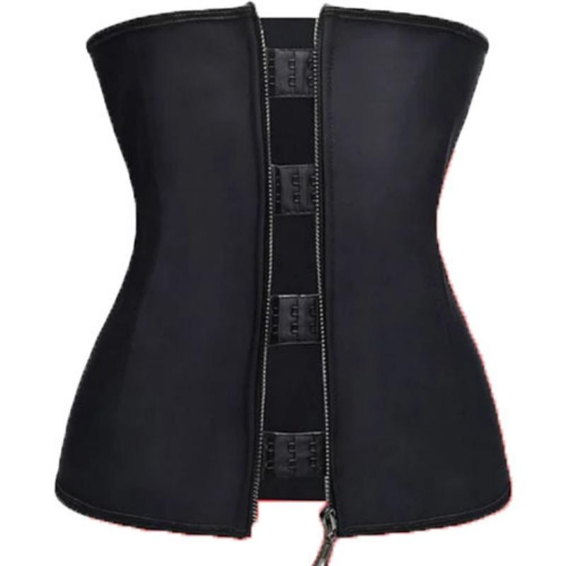 Latex 7 Steel Bones Zipper Buckle Waist Trainer Plus Size Postpartum Body Shaper Fitness Waist Cincher