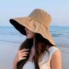 Dayan sun hat summer new peach skin velvet bucket hat women's outdoor travel sun hat seaside beach hat