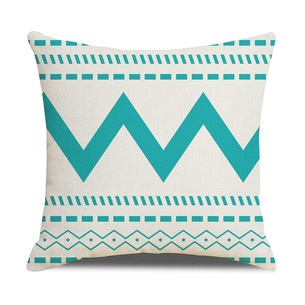 Simple Household Items Letter Geometric Print Square Pillowcase Car Cushion Sofa Pillowcase