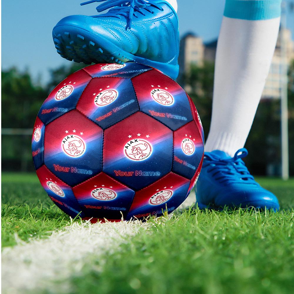 Ajax Amsterdam Moda Beden 5 Futbol Aşınmaya Dayanıklı Kaymaz Futbol Topu Spor Antrenmanı Eğlence Kullanımı İçin