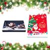 24 Slot Advent Calendar Christmas Countdown Gift Packaging Box, Xmas with Holiday Party Favors Slots, DIY Fillable Empty Present Storage Supplies