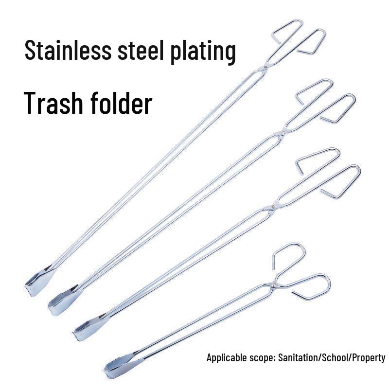 Stainless Steel Trash Picker Tongs: Durable Sanitary Grabber Tool
