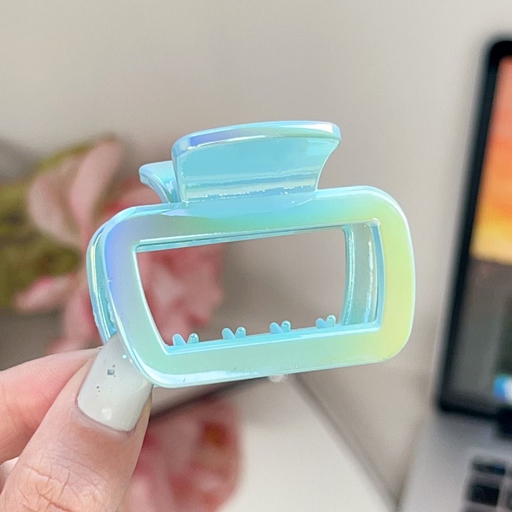 Elegant Gradient Hair Claw Illusory Color Geometry Shark Clip  Hair Accessories