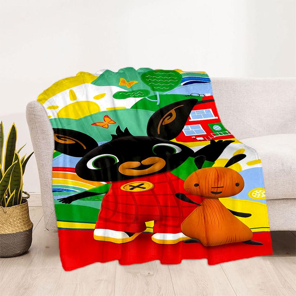Bing's Colorful Adventure Blanket Warmthful Decor Suitable for Chair Picnics Bed Four Seasons Multipurpose Modern