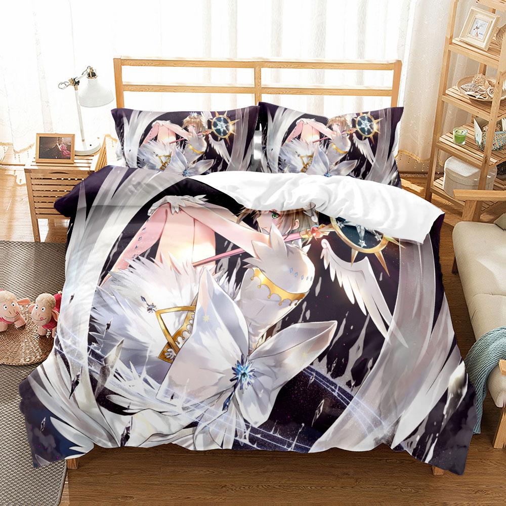 

Комплект постельного белья для девочек Cardcaptor Sakura King Queen Double Full Twin Single Size EU single(135x200cm)