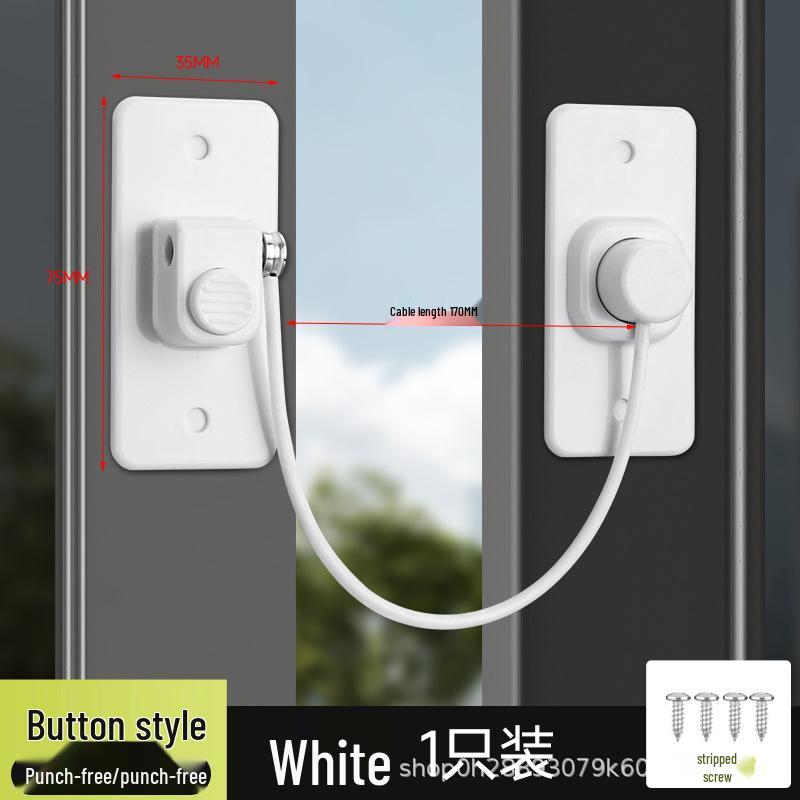 Bezpečnostní zámek na křídlové okno bez nutnosti vrtání - Západka pro ochranu dětí a proti vloupání