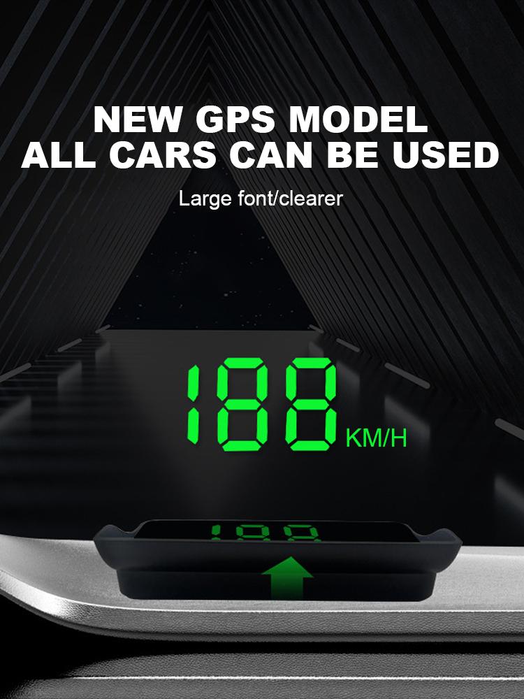 Elektronisches Head-Up-Display LED-Anzeige GPS-Geschwindigkeitsmesser Große Schrift Auto-GPS MPH-Detektor Auto Digital HUD für LKW Elektromotor