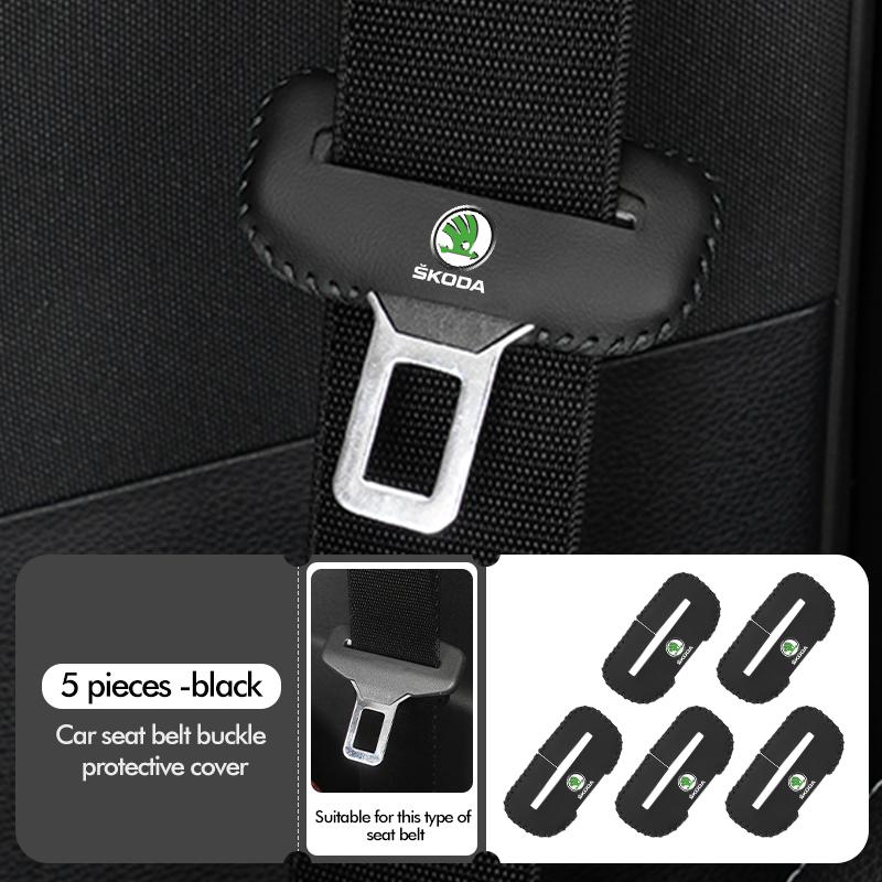 BBID3 Clip di Protezione per Cintura di Sicurezza Auto Fibbia di Blocco Tappo Copertura Accessori Tappi per Cintura di Sicurezza Per Skoda Octavia A5 A7 RS Fabia Superb