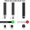 Kapazitiver Stift/Stifte 2-in-1 Universal-Touchscreen-Stift für alle Touchscreen-Tablets & Mobiltelefone mit 20 zusätzlichen austauschbaren weichen Gummispitzen (Pack