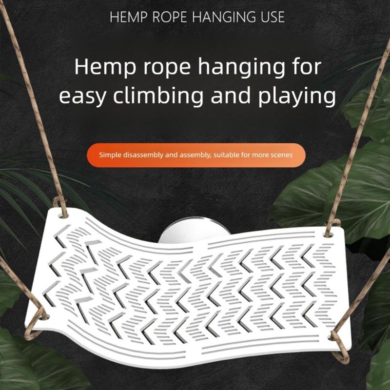 Elevated Reptiles Bedding ABS Climbing Perch With Powerful Suction Cups Lizards Lounger Hammock For Vivarium Decoration