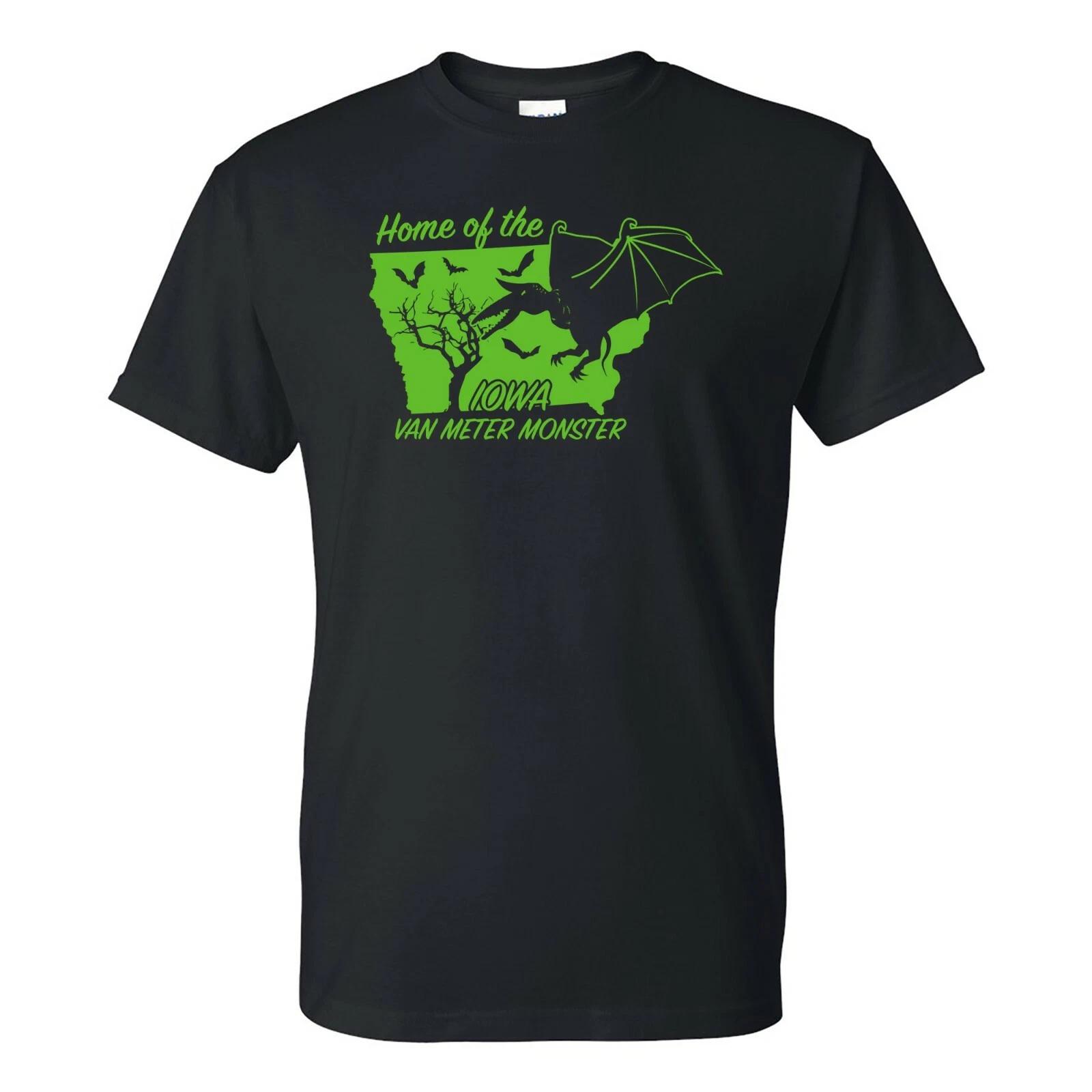 Iowa Van Meter Monster - Cryptid Hunting Horror T-Shirt - Black XL